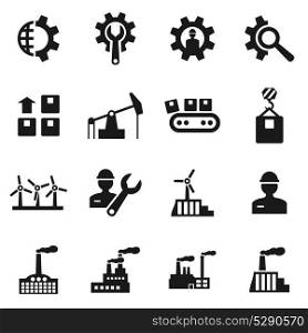 Set of icons the industry. A vector illustration