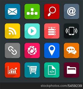 Set of icons the Internet. A vector illustration
