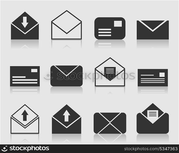 Set of icons the letter. A vector illustration