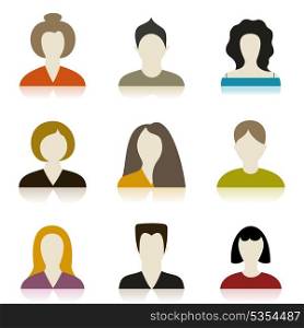 Set of icons the person for design. A vector illustration