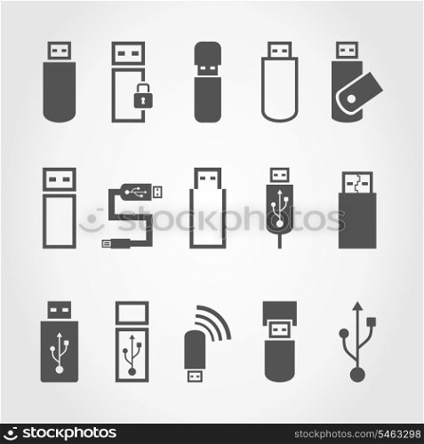 Set of icons the store the computer. A vector illustration