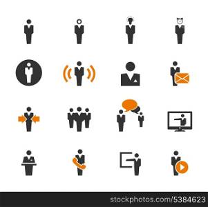 Set of icons user. A vector illustration