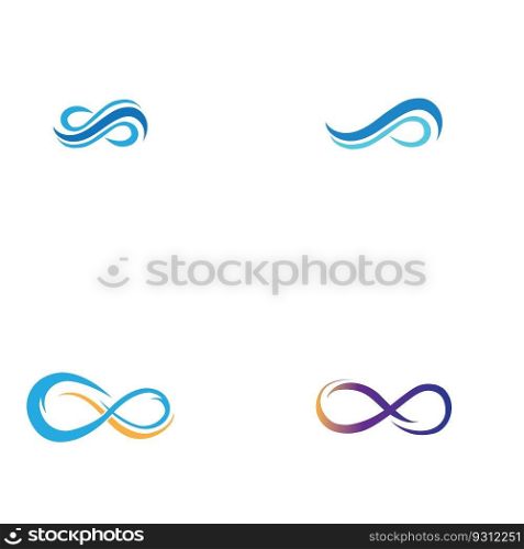 set of Infinity Design Vector icon illustration Logo template design