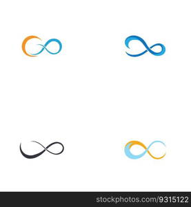 set of Infinity Design Vector icon illustration Logo template design