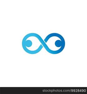 set of infinity people logo vector icon illustration design 