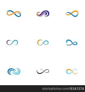 set of Infinity Vector icon illustration Logo and symbol template design