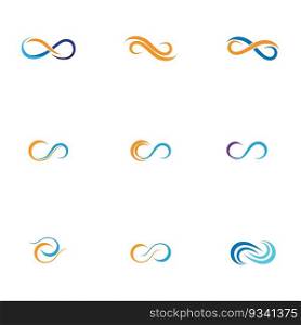 set of Infinity Vector icon illustration Logo and symbol template design