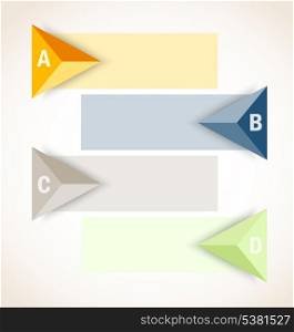 Set of infographic banners with arrows