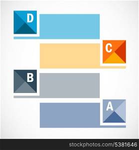 Set of infographic banners with squares