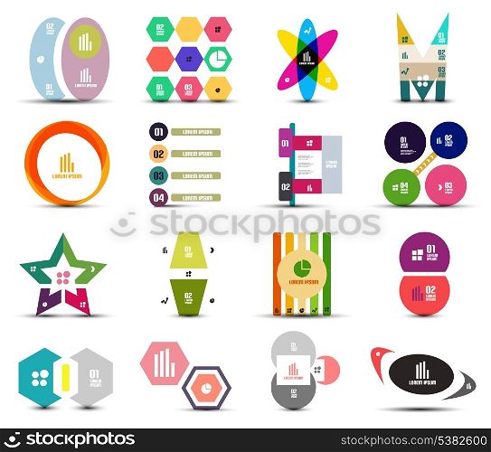 Set of infographic templates shapes elements