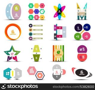 Set of infographic templates shapes elements