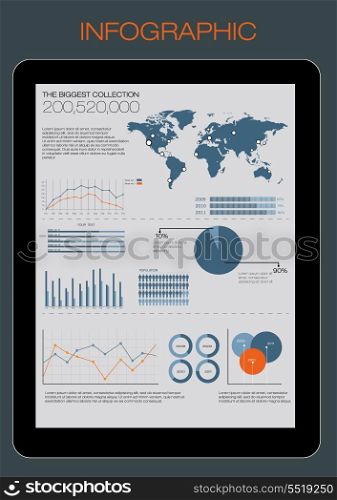 Set of infographics. World Map and Information Graphics