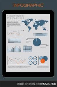 Set of infographics. World Map and Information Graphics