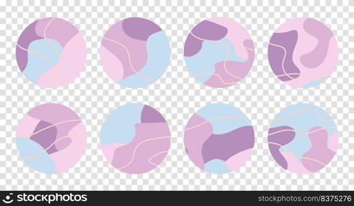 Set of Instagram Story Highlights Covers Icons. Social media stories collection wallpapers. Abstract geometric background with pastel colors. Bundle of templates for social media and blog.