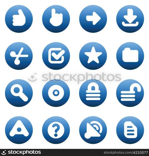 Set of internet icons for websites. Vector illustration.
