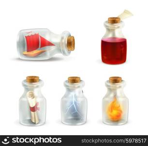 Set of jars, vector