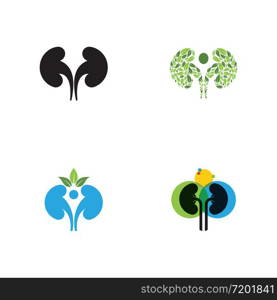 Set of kidney vector illustration design logo template
