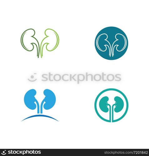 Set of kidney vector illustration design logo template