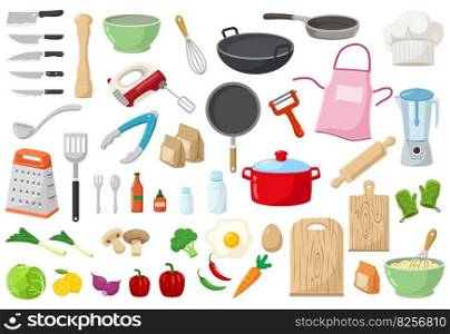 Set of kitchen equipment elements