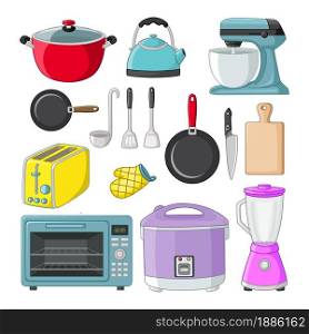 Set of kitchen equipment icon