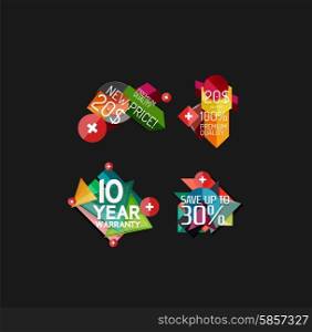 Set of labels, stickers, banners, badges and elements for sale. Vector illustration