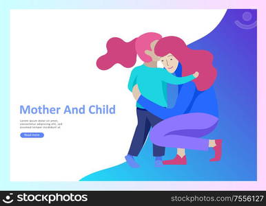 Set of Landing page templates for happy mothers day, child health care, happy childhood and children, goods and entertainment for mother with children. Parent with daughter or son have fun togethers. Set of Landing page templates for happy mothers day, child health care, happy childhood and children, goods and entertainment for mother with children. Parent with daughter or son have fun