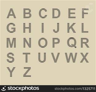 set of Latin letters, simple design, stock illustration for the design of words, phrases, banners and printing