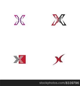 set of Letter X Logo Template vector icon design