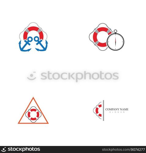 set of Lifebuoy Logo,Symbol   Icon Vector design Template.
