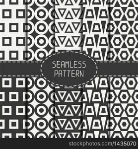 Set of line polygon abstract hipster seamless pattern. Geometric figures, shape, form. Wrapping paper. Scrapbook paper. Tiling. Vector illustration. Background. Graphic texture for design. . Set of line polygon abstract hipster seamless pattern. Geometric figures, shape, form. Wrapping paper. Scrapbook paper. Tiling. Vector illustration. Background. Graphic texture for design, wallpaper.