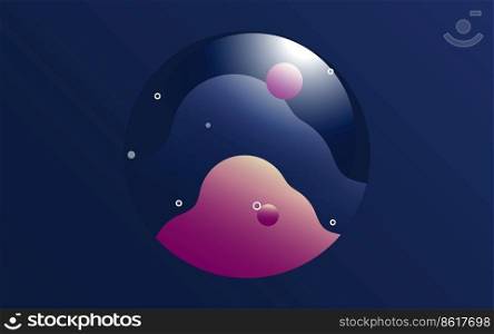 Set of liquid color abstract geometric shapes. Fluid gradient elements for minimal banner. logo. social post. Futuristic trendy dynamic elements. Abstract background Vector Illustration