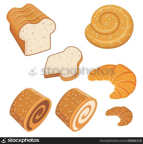 Set of loaves and bread.
