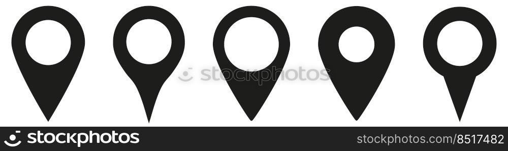 Set of location pin icon.Map pin place marker. Location icon.. Set of location pin icon.Map pin place marker.