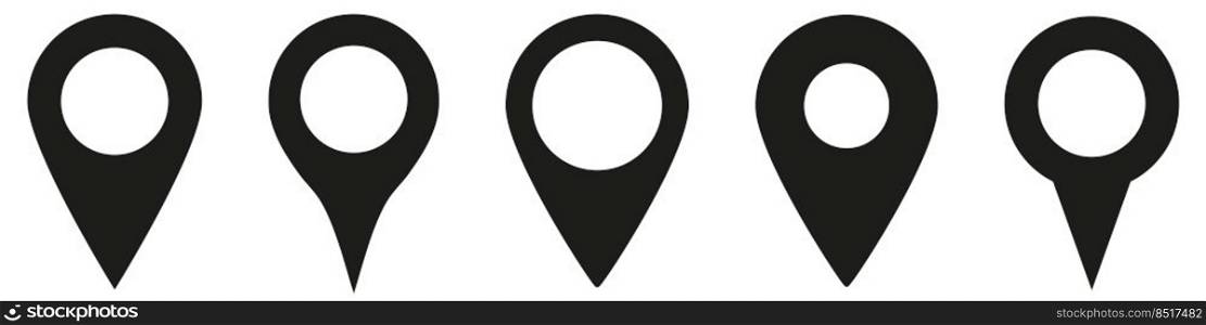 Set of location pin icon.Map pin place marker. Location icon.. Set of location pin icon.Map pin place marker.