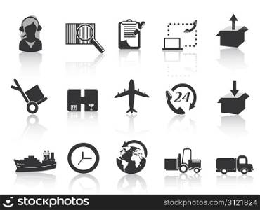 set of logistics and shipping icons
