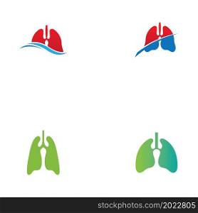 set of lungs logo illustration design template vector