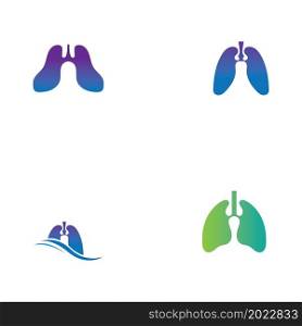 set of lungs logo illustration design template vector