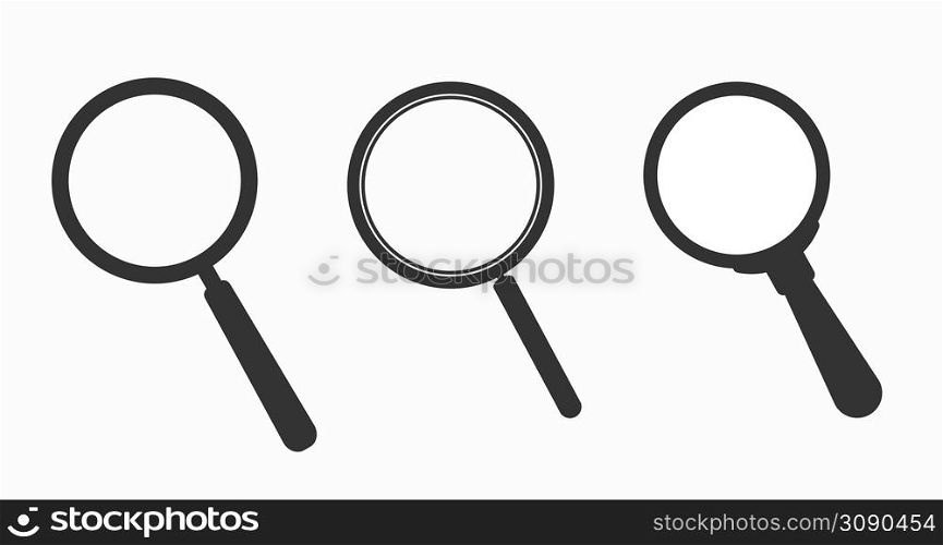 Set of magnifying glass icons. Magnifier sign loop set. Search icon Concept for finding people to work.. Set of magnifying glass icons. Magnifier sign set. Search icon Concept for finding people to work.