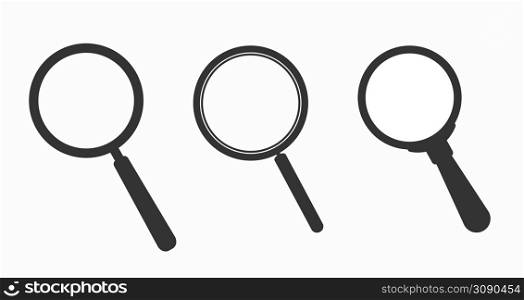 Set of magnifying glass icons. Magnifier sign loop set. Search icon Concept for finding people to work.. Set of magnifying glass icons. Magnifier sign set. Search icon Concept for finding people to work.