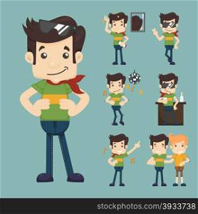 set of man relax , eps10 vector format