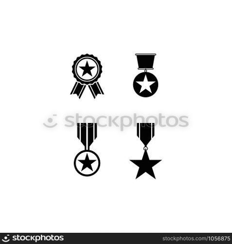 Set of medal icon vector for veterans day illustration design