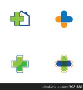 Set of Medical cross healthy logo template vector icon