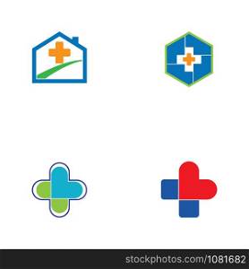 Set of Medical cross healthy logo template vector icon