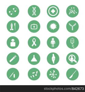 Set of medical icons vector on a white background