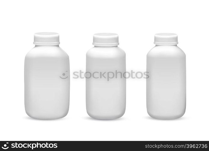 Set of medicine bottles. Vector