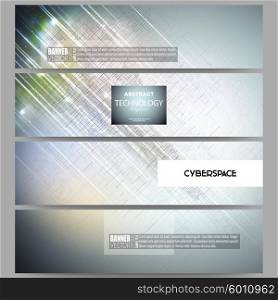 Set of modern banners. Abstract science or technology vector background. Set of modern vector banners. Abstract science or technology vector background.