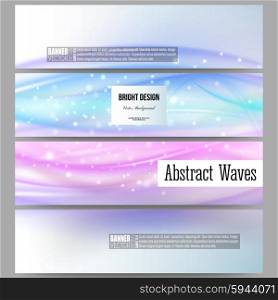 Set of modern banners. Abstract wave vector background. Set of modern vector banners. Abstract wave vector background.