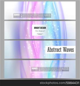 Set of modern banners. Abstract wave vector background. Set of modern vector banners. Abstract wave vector background.