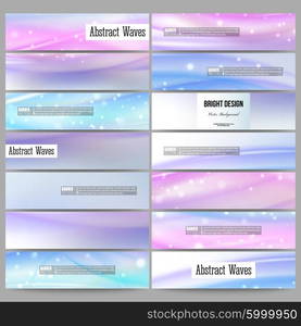 Set of modern banners. Abstract wave vector background. Set of modern vector banners. Abstract wave vector background.