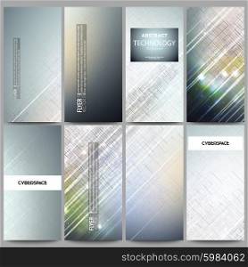 Set of modern flyers. Abstract science or technology vector background. Set of modern vector flyers. Abstract science or technology vector background.